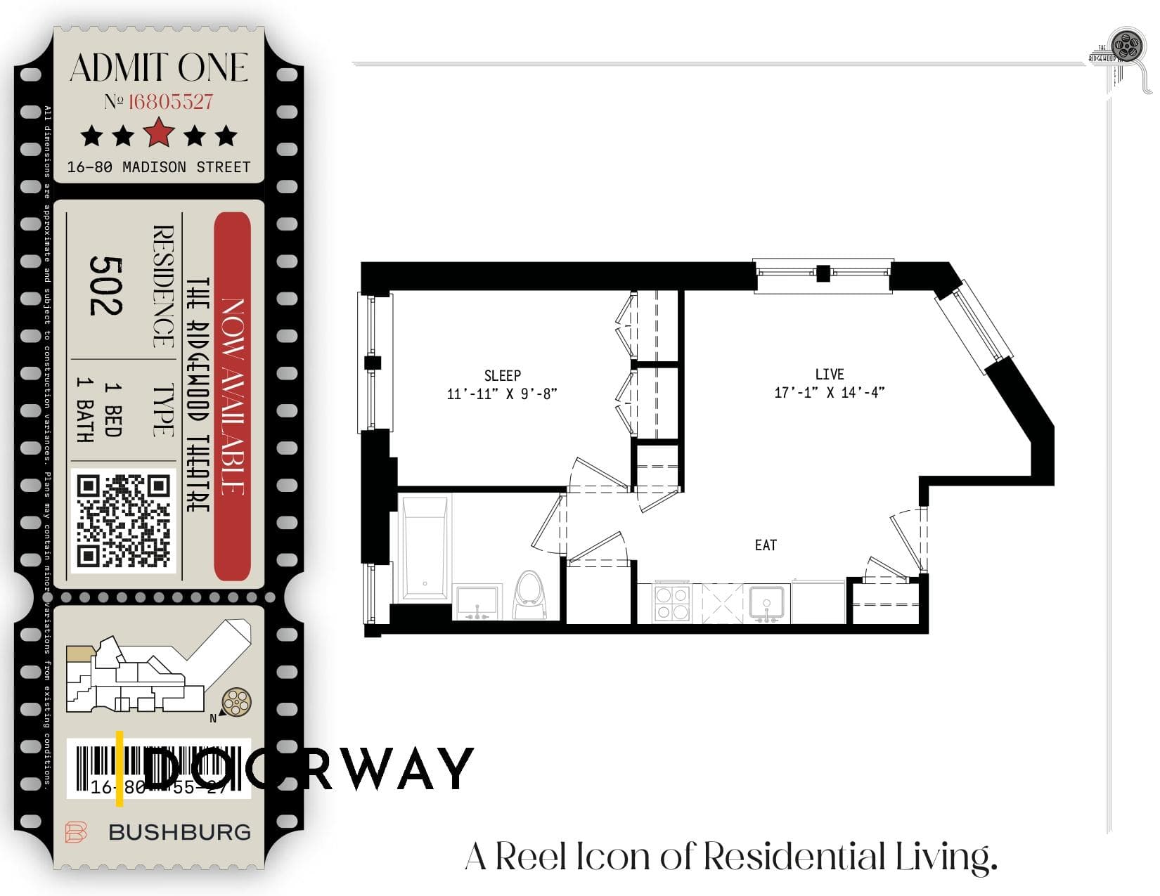 Interior of unit 502 at 55-27 Myrtle Avenue, Queens, NY, 11385